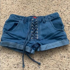 Lace up shorts